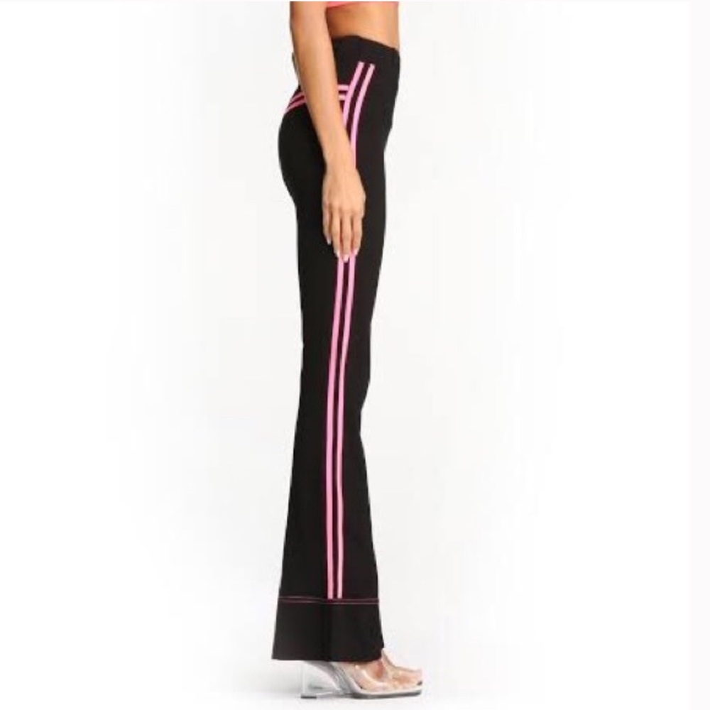 I.AM.GIA Astrid Pants High Waisted Flare Pants Black & Pink Size Large Like New - Picture 3 of 10